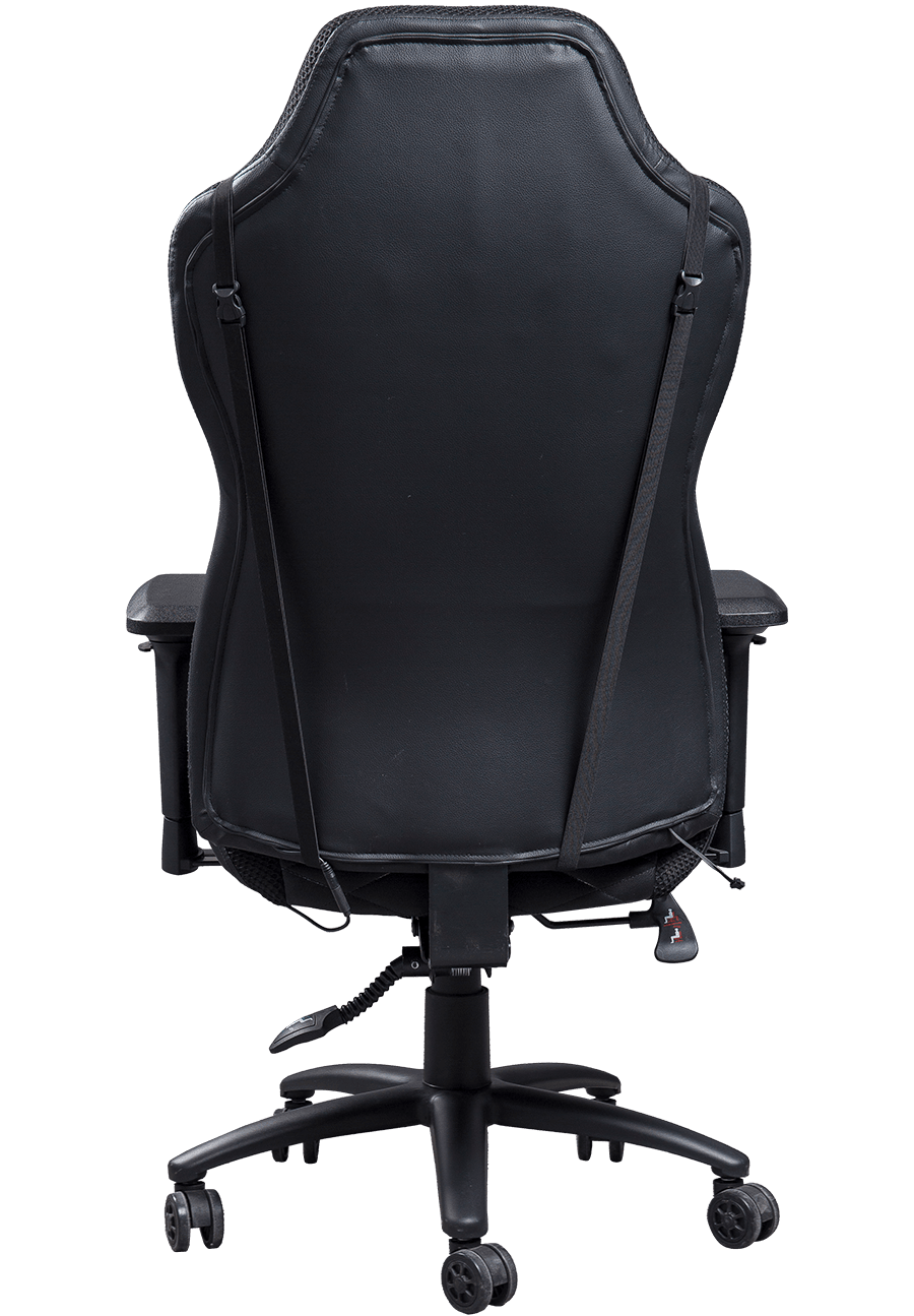 Makaava Function Gaming Heavy Duty Coating Coating 360 Function Function PC Gamer Chair Full Black PU Gaming Chair details