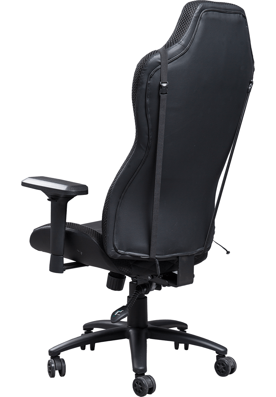 Makaava Function Gaming Heavy Duty Coating Coating 360 Function Function PC Gamer Chair Full Black PU Gaming Chair details